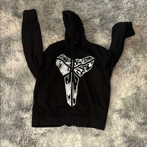 Black Hoodie with White Graphic